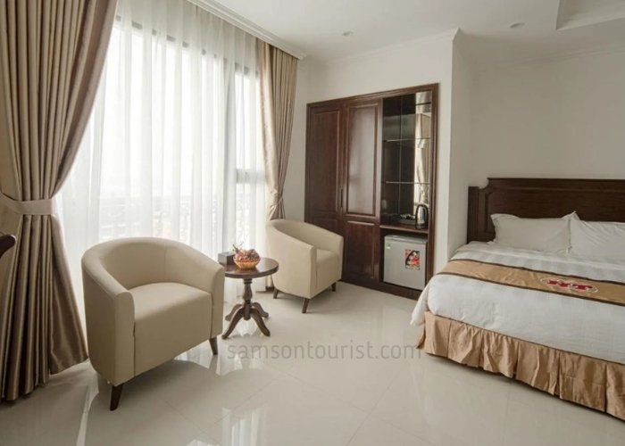 Phòng 1 giường đôi khách sạn hoàng thái sầm sơn