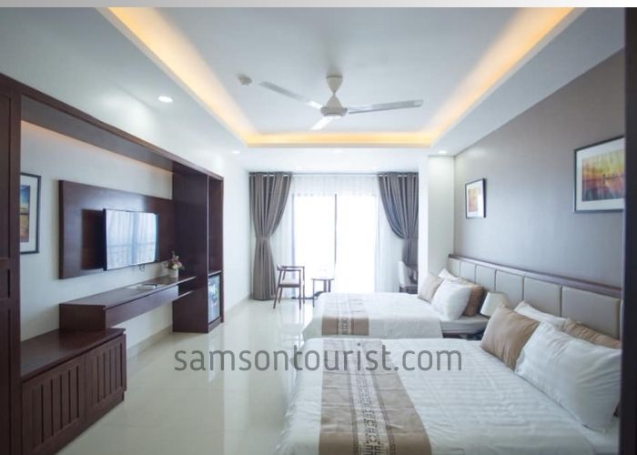 Toàn cảnh phòng view biển tại Khách sạn Bảo Anh Sầm Sơn