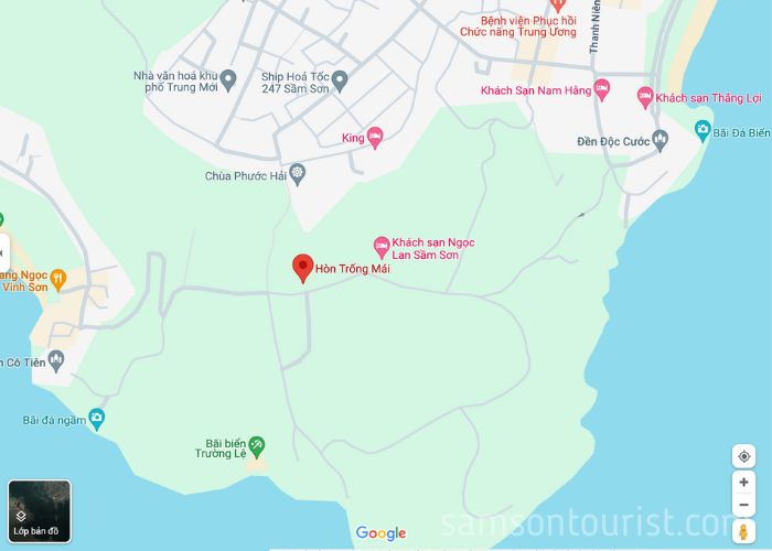 Vị trí Hòn Trống Mái Sầm Sơn