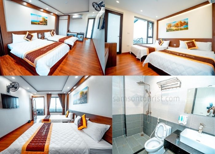 Toàn cảnh phòng 4 người view biển