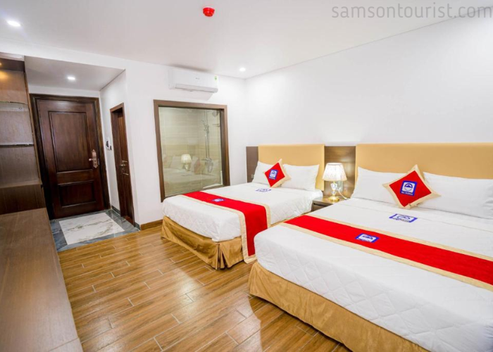 Không gian phòng ngủ rộng rãi, thoáng mát khách sạn Đại Dương Sầm Sơn