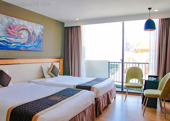Không gian phòng nghỉ hiện đại tại Dragon Sea Hotel 4 Sao Sầm Sơn Có Bể Bơi