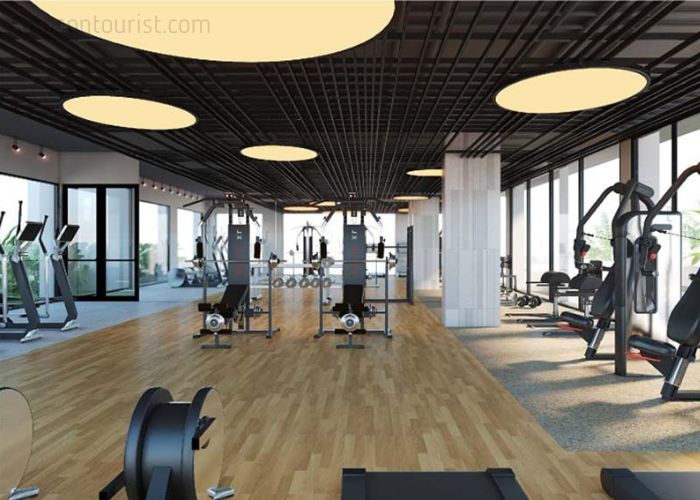 Phòng gym hiện đại tại Dragon Hotel Style 4 Sao Sầm Sơn Có Bể Bơi