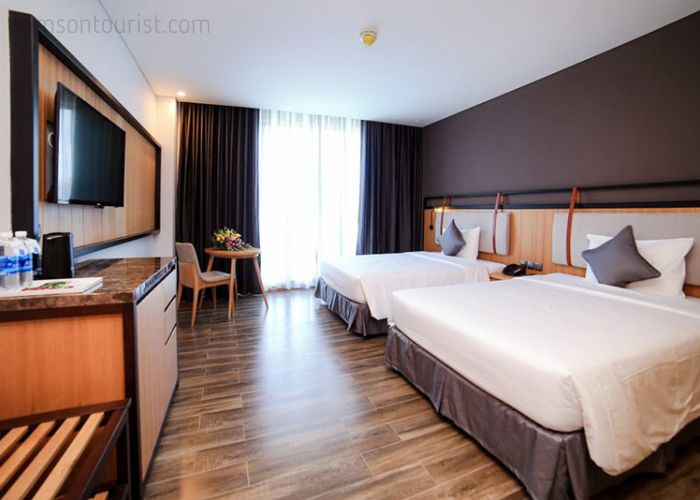 Không gian nghỉ dưỡng tại khách sạn Dragon Style Hotel 4 Sao Sầm Sơn Có Bể Bơi