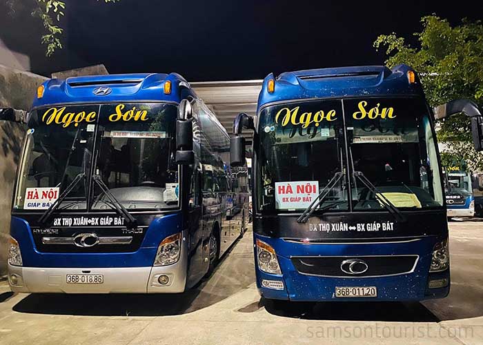 Xe khách Yên Nghĩa Sầm Sơn của đơn vị Ngọc Sơn